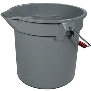 14 Qt Round Bucket, Gray